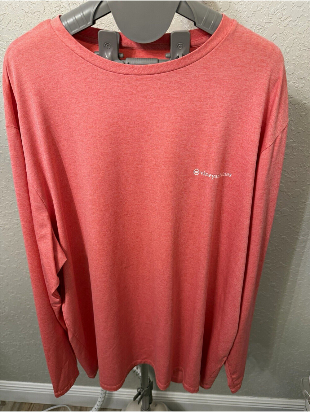 Vineyard Vines Performance XL Coral Long Sleeve Crew Neck Relaxed T-Shirt